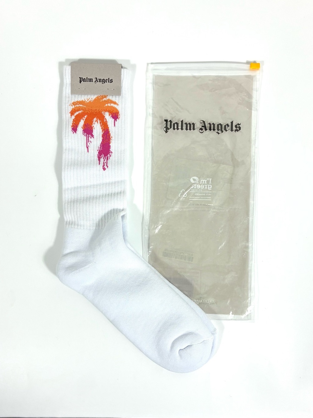 Palm Angels Curved Palm Crew Socks Large X-Large NWT
